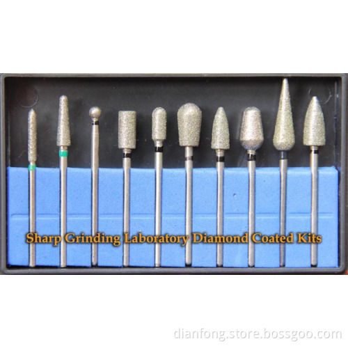 dental instruments sharp grinding laboratory diamond coated kits